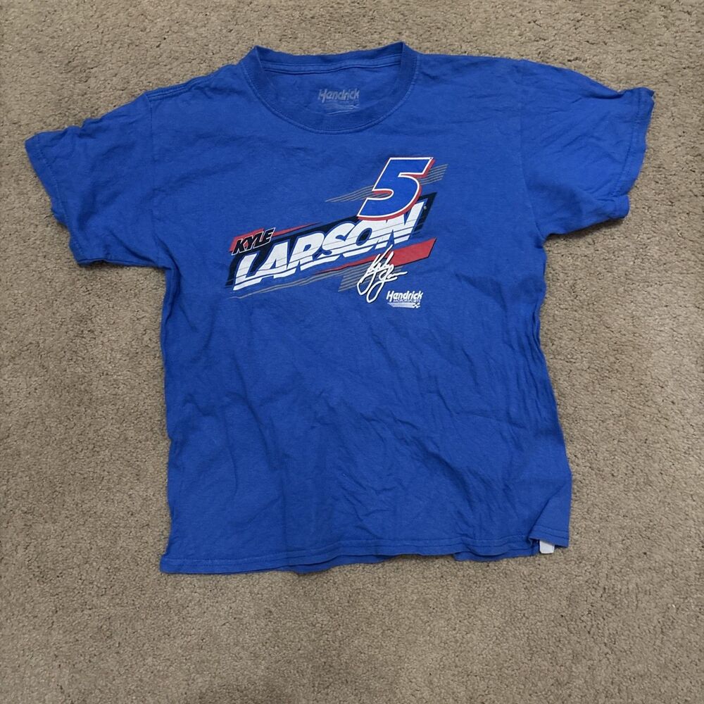 NASCAR Kyle Larson 5 Hendrick Motorsports  Racing T Shirt Youth Medium Blue